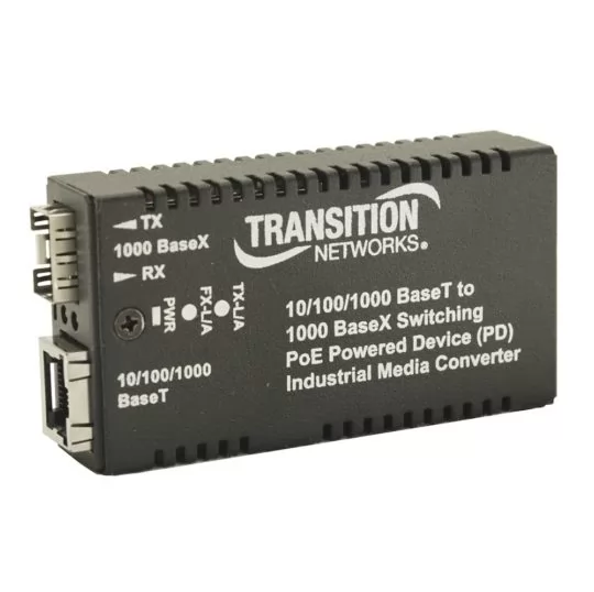 Convertidor de medios Gigabit Ethernet  M/GE-ISW-SFP-01-PD